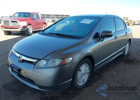 2007 Honda Civic Hybrid z USA, uszkodzony, nr VIN JHMFA36267S009770